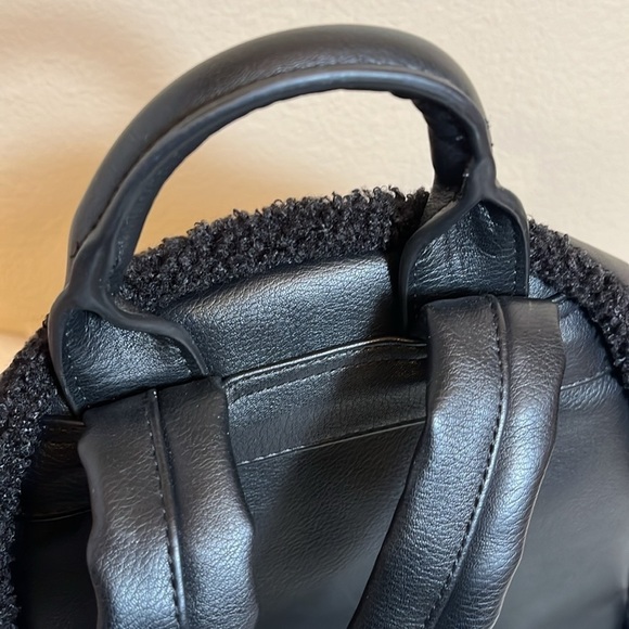 Madden Girl Black Fleece Lined Mini Backpack - Picture 12 of 12